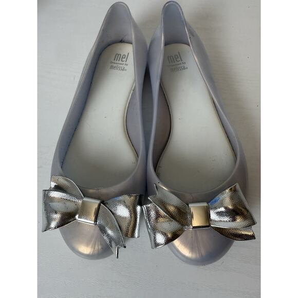 Mel by Mini Melissa Pearly White Space Love II Jelly Flat Size 3 - Picture 1 of 4